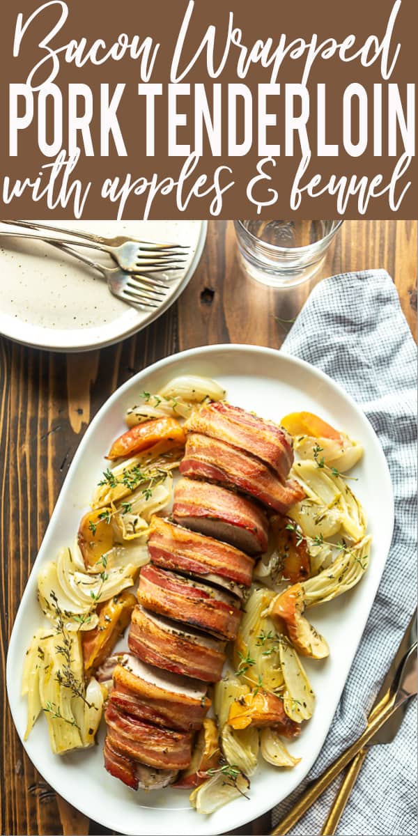 This Bacon Wrapped Pork Tenderloin is the juiciest, most flavorful pork tenderloin you have ever made! Garlic, herbs and bacon make this easy pork recipe fancy enough for hosting company, but it is simple enough for a weeknight meal. Pork recipes | Easy pork tenderloin recipe | Pork Tenderloin in oven | Baked pork tenderloin | Roasted Pork Tenderloin @safeway #opennature #ad