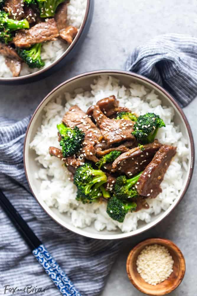 This Beef and Broccoli is better than takeout!  Make this easy Beef and Broccoli at home in under thirty minutes! | Beef Recipe | stir fry | flank steak recipe | Chinese food | Takeout fake out | Quick dinner recipe | Easy dinner recipe