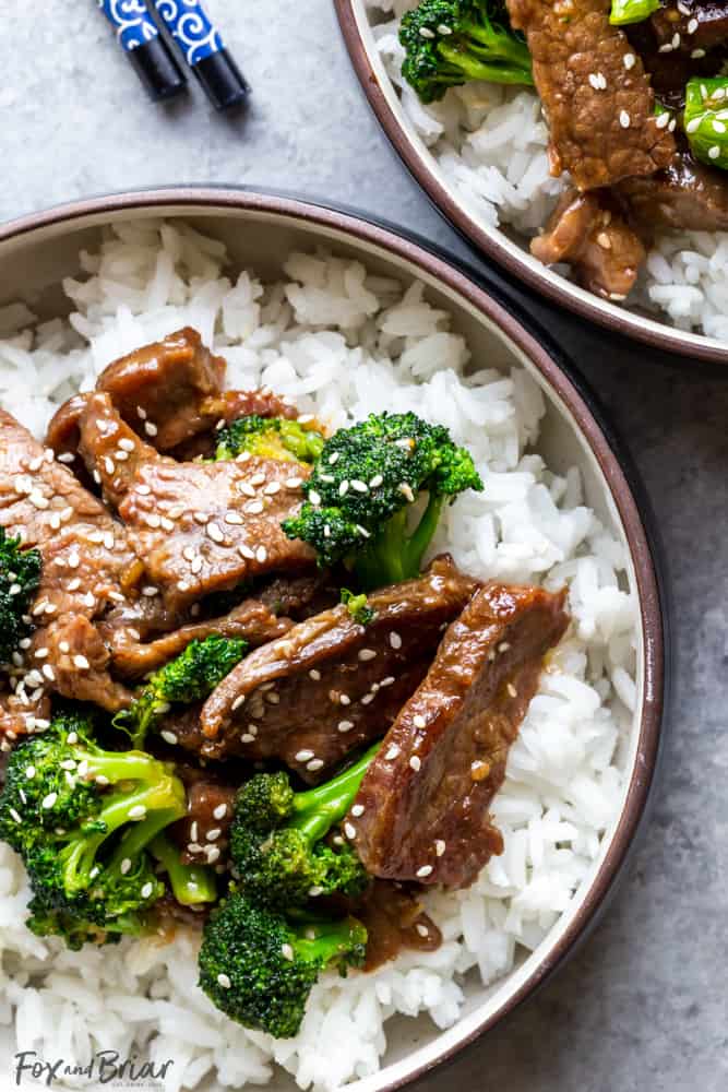 This Beef and Broccoli is better than takeout!  Make this easy Beef and Broccoli at home in under thirty minutes! | Beef Recipe | stir fry | flank steak recipe | Chinese food | Takeout fake out | Quick dinner recipe | Easy dinner recipe