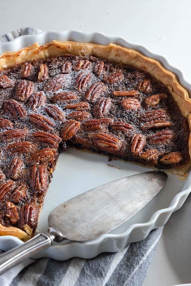 chocolate pecan pie is rich and decadent! Thanksgiving recipe | Dessert recipe | pie recipe | Pecan pie no corn syrup | Easy chocolate pecan pie 