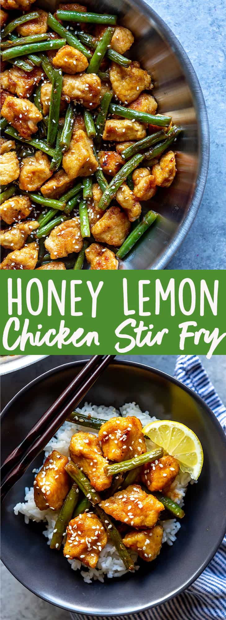 Honey Lemon Chicken Stir Fry | Easy chicken stir fry recipe | Chinese Lemon Chicken recipe | Chicken and green beans | Chicken breast recipes | Healthy dinner recipe | Easy dinner recipe | 30 minute dinner | takeout at home | Chicken and veggie stir fry | Healthy chicken breast recipe