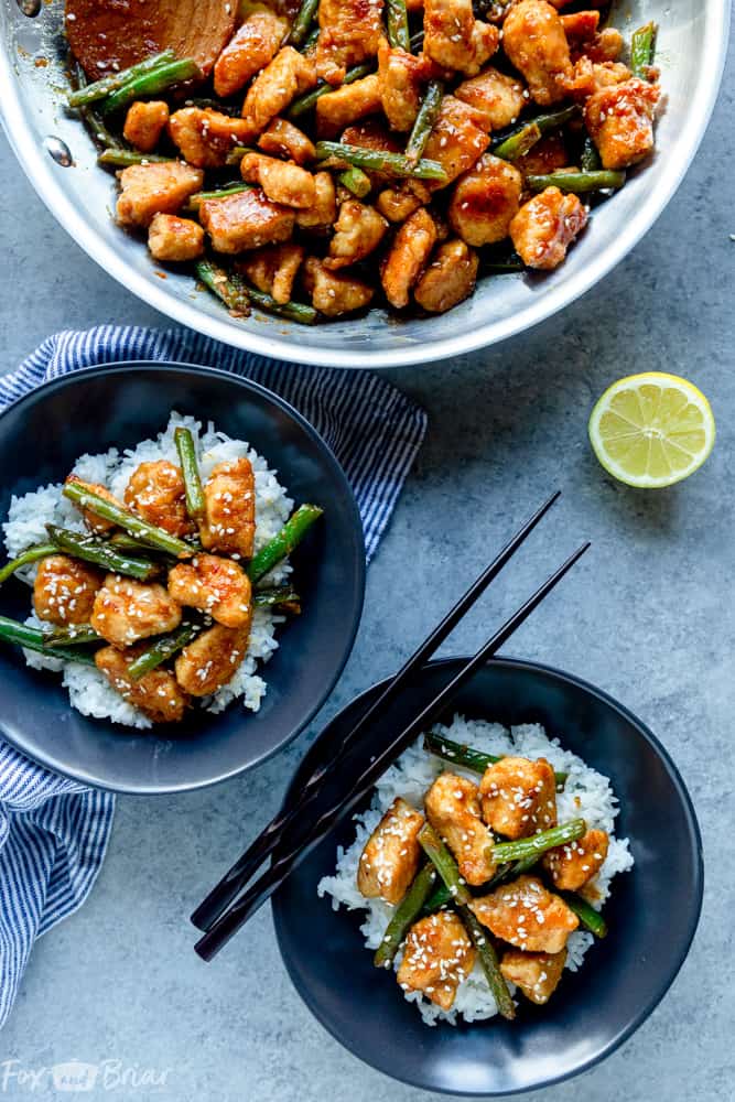 Honey Lemon Chicken Stir Fry | Easy chicken stir fry recipe | Chinese Lemon Chicken recipe | Chicken and green beans | Chicken breast recipes | Healthy dinner recipe | Easy dinner recipe | 30 minute dinner | takeout at home | Chicken and veggie stir fry | Healthy chicken breast recipe