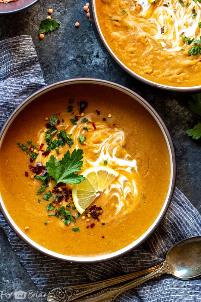 Instant Pot Vegan Red Lentil Soup