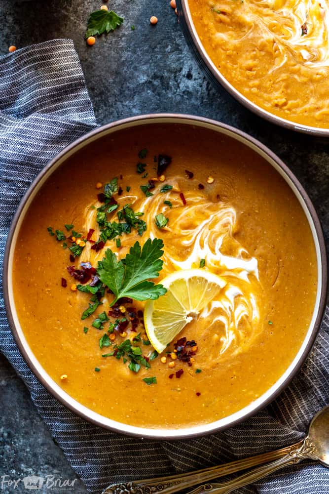 Instant Pot Vegan Red Lentil Soup