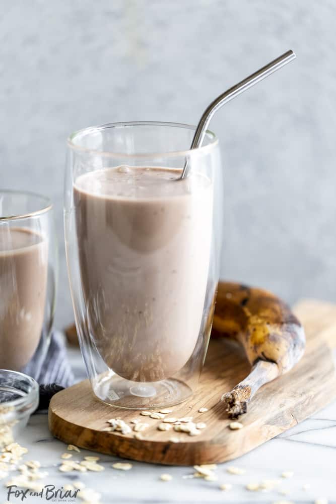 Healthy Chocolate Protein Smoothie - Fox and Briar