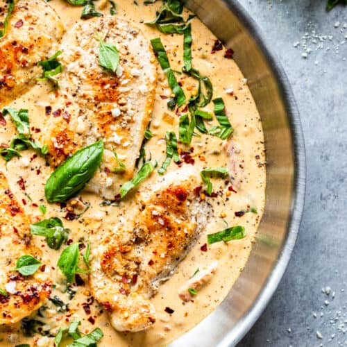 CREAMY PARMESAN BASIL CHICKEN RECIPE Fox and Briar