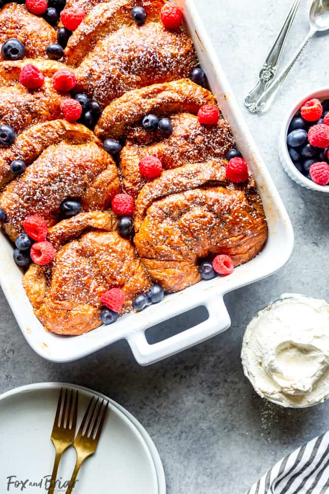 Overnight Croissant French Toast Bake