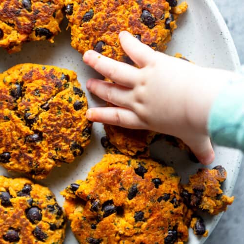 Sweet Potato Kale And Black Bean Patties For Babies And Toddlers