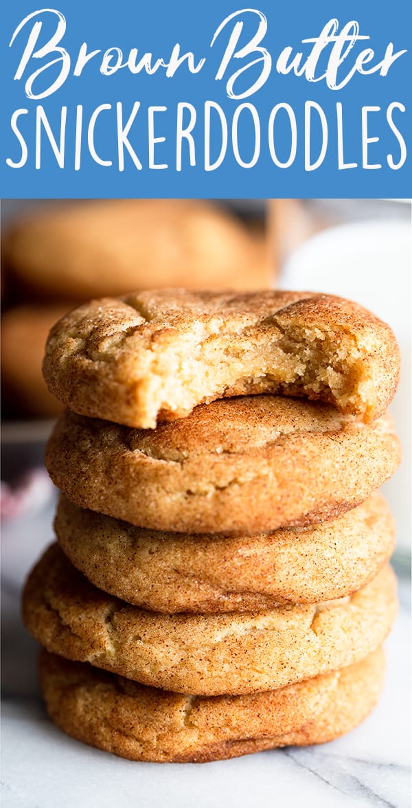 Pin image for Brown Butter Snickerdoodles