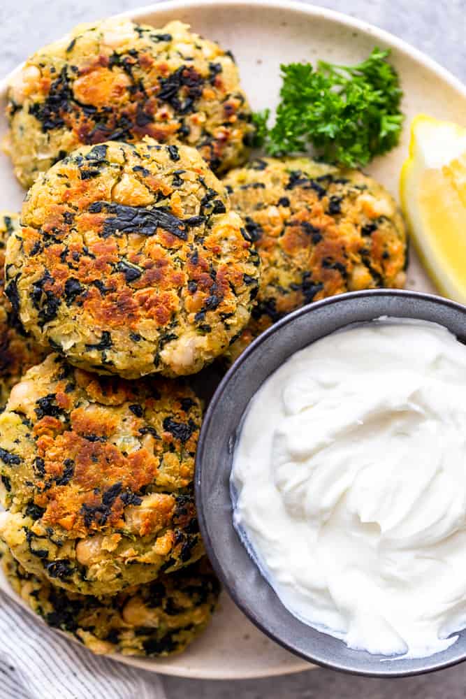 white bean kale patties