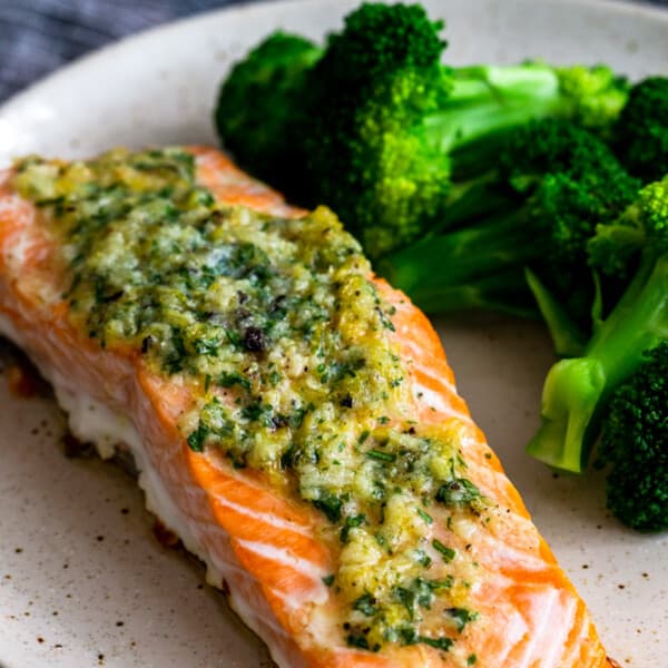 Garlic Butter Baked Salmon - Fox and Briar