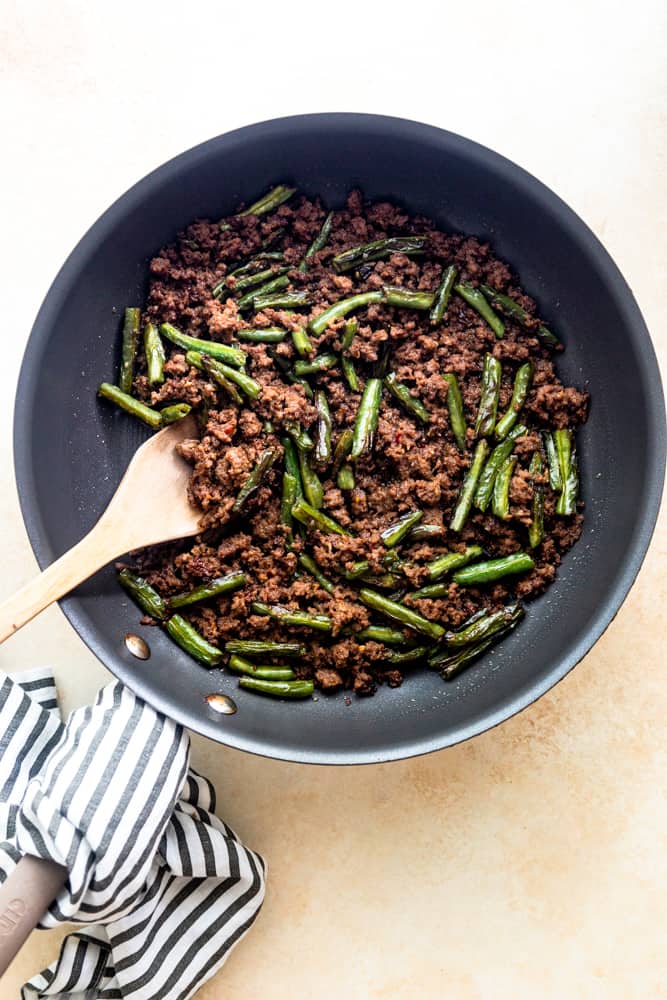 Green Bean and Ground Beef Stir Fry