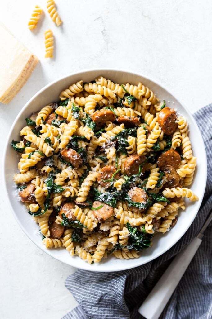 20 Minute Sausage and Mushroom Pasta