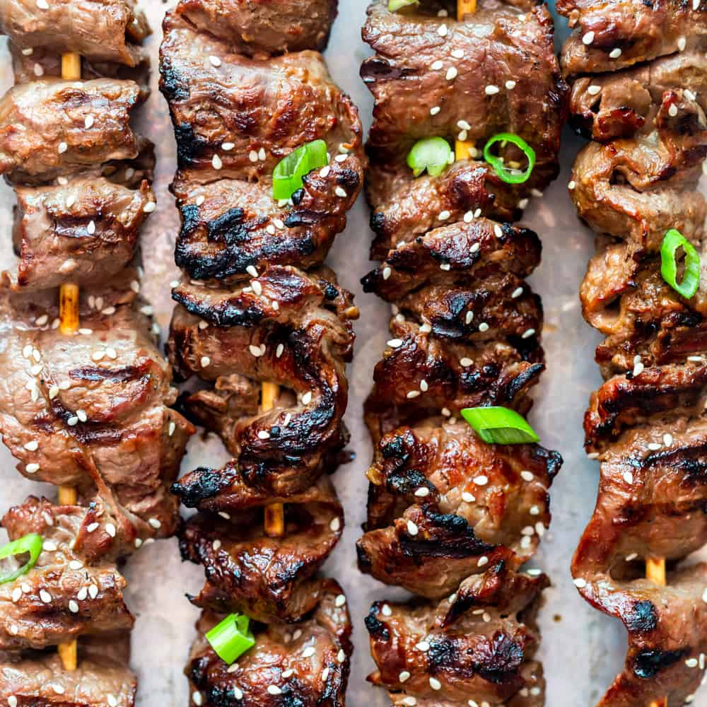 Grilled Steak Skewers With A Perfect Spicy Coconut Marinade