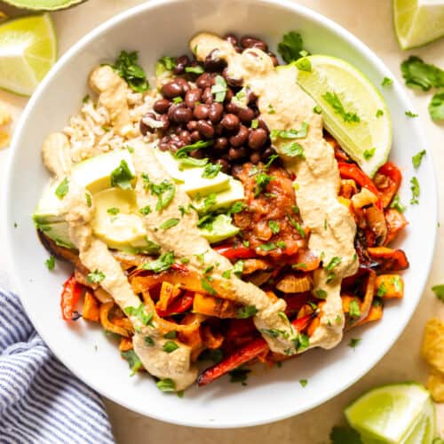 Roasted Veggie Burrito Bowl Meal Prep Recipe