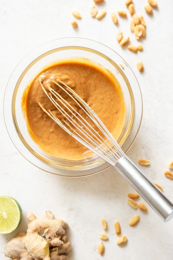 The best peanut sauce for spring roll bowls