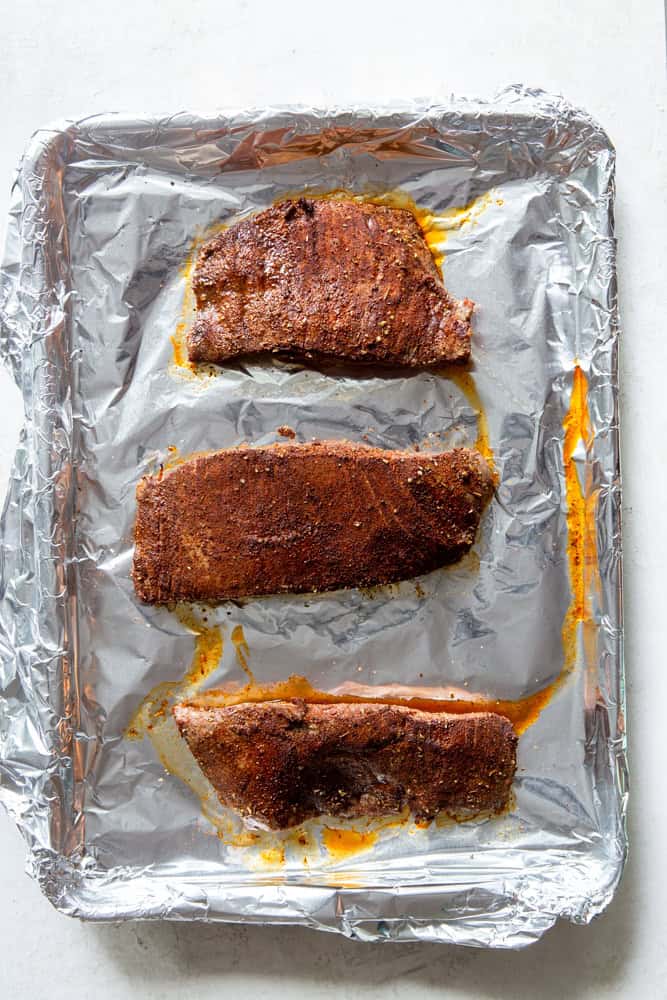 Flank steak after being cooked