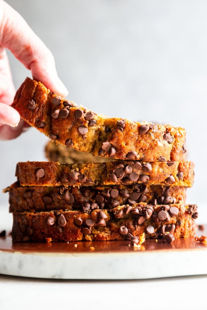 Healthy Sourdough Banana Bread