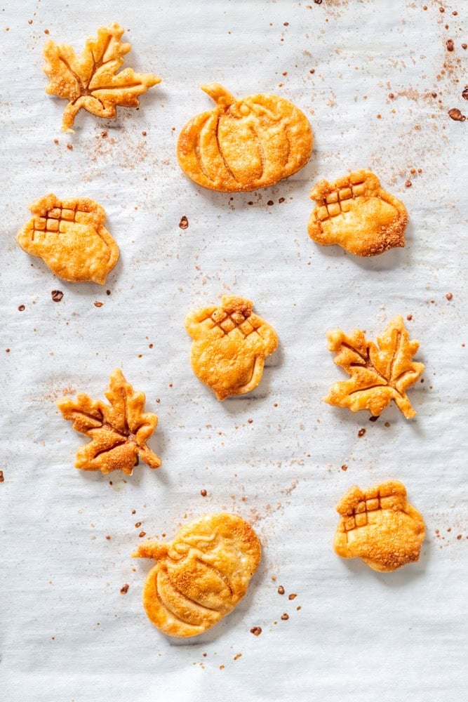 Pie crust cutouts for decorating pies.