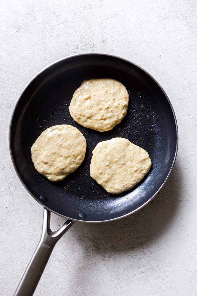 Banana Pancakes on a skillet