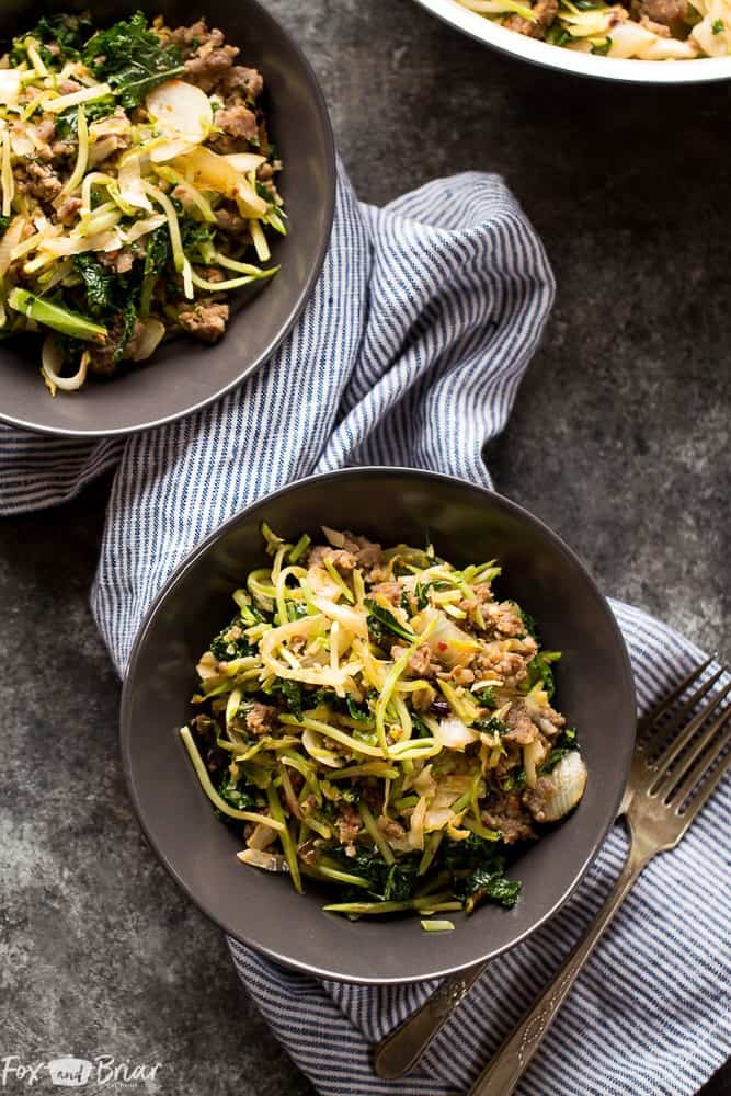 Easy Sausage and Cabbage Skillet